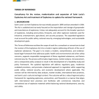 Regulated Substances Authority Saint Lucia - Consultancy for the review, modernization and expansion of Saint Lucia’s Explosives Act and treatment of Explosives to update the national framework.